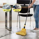 Masthome Heavy-Duty Cotton Mop with 2 Heads