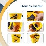 Yocada Portable Mop Bucket with Collapsible Wringer