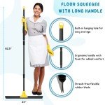 24" Heavy Duty Floor Squeegee with 60" Handle