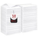 50 Pack Reusable Microfiber Shop Towels 11.5" x 11.5