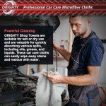 50 Pack Reusable Microfiber Shop Towels 11.5" x 11.5