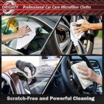 50 Pack Reusable Microfiber Shop Towels 11.5" x 11.5