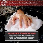 50 Pack Reusable Microfiber Shop Towels 11.5" x 11.5