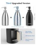 Matte Black Stainless Steel Soap Dispenser - 15.2 Oz