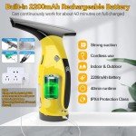 Cordless Electric Window Vacuum with Two Squeegee Blades