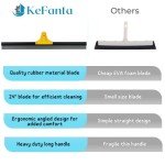 24" Heavy Duty Floor Squeegee with 60" Handle