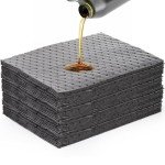 100 Pack Oil Absorbent Pads for Spills 13"x10