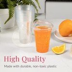 100 Clear Disposable Iced Coffee Cups with Lids