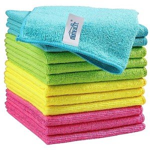 HOMEXCEL Microfiber Cleaning Cloths 12-Pack Assorted