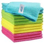 HOMEXCEL Microfiber Cleaning Cloths 12-Pack Assorted