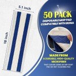 Microfiber Disposable Mop Pads for 16-18'' Mops
