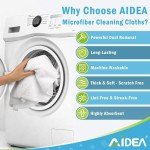 AIDEA Lint-Free Microfiber Cleaning Cloths - 24PK