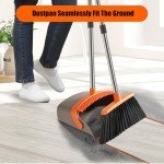 Adjustable Broom and Dustpan Set for Heavy Duty Cleaning
