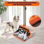 Adjustable Broom and Dustpan Set for Heavy Duty Cleaning