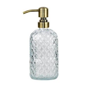 16 Oz Refillable Glass Soap Dispenser with Pump