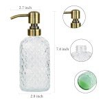 16 Oz Refillable Glass Soap Dispenser with Pump