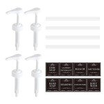 4-Pack Leak Proof Gallon Pump Dispenser Set