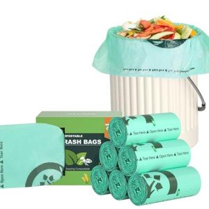 Compostable 1.2 Gallon Trash Bags - 150 Count