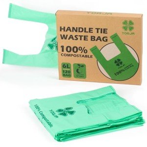 YORJA Compostable Kitchen Waste Bags - 120 Count