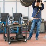 Heavy Duty Plastic Utility Cart - 2 Tier, 550 lbs