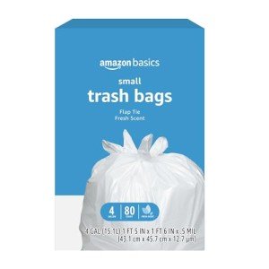 Amazon Basics 4 Gallon Fresh Scent Trash Bags