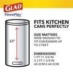 Glad ForceFlex 13 Gallon Trash Bags, 110 Count