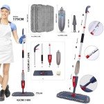 Microfiber Spray Mop with 4 Replacement Heads