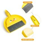Mini Yellow Broom and Dustpan Set for Quick Clean-Up