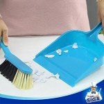 MR. SIGA Blue & Grey Dustpan and Brush Set