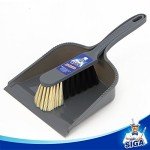 MR. SIGA Blue & Grey Dustpan and Brush Set