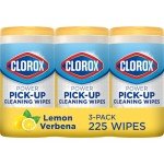 Clorox Lemon Verbena Power Pick-Up Cleaning Wipes 3-Pack