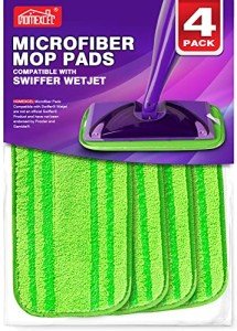 Microfiber Mop Pads for Swiffer Wet Jet - 4 Pack