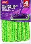 Microfiber Mop Pads for Swiffer Wet Jet - 4 Pack