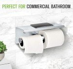 Brushed Stainless Steel Dual Roll Toilet Paper Holder