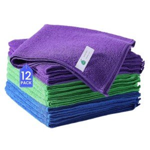 12 Pack 16"x16" Microfiber Cleaning Cloths