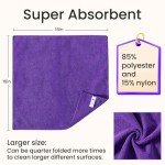 12 Pack 16"x16" Microfiber Cleaning Cloths