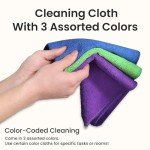 12 Pack 16"x16" Microfiber Cleaning Cloths