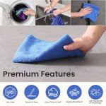 12 Pack 16"x16" Microfiber Cleaning Cloths