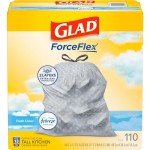 Glad 13 Gallon Odorshield Kitchen Trash Bags, 110 Count