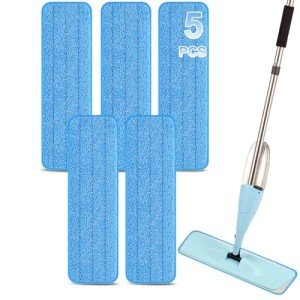 18" Microfiber Mop Pads - 5 Pack Replacement Heads