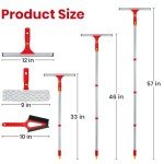 Window Cleaning Kit with Squeegee & Microfiber Scrubber