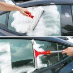Window Cleaning Kit with Squeegee & Microfiber Scrubber