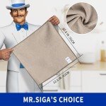 MR.SIGA Streak-Free Microfiber Cleaning Cloths - 12 Pack