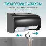 Maxcheck Double Toilet Paper Dispenser - Black