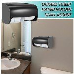 Maxcheck Double Toilet Paper Dispenser - Black