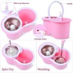 Pink Mop and Bucket Cleaning Set