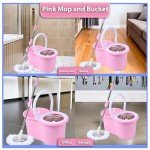 Pink Mop and Bucket Cleaning Set