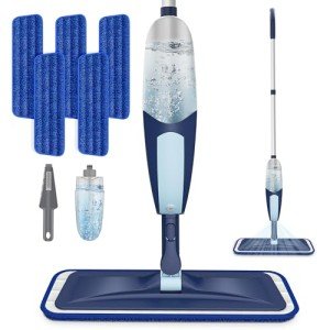 Microfiber Spray Mop with Washable Pads and Bottle