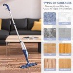 Microfiber Spray Mop with Washable Pads and Bottle