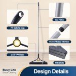 Yocada Adjustable Floor Squeegee with Rubber Blade